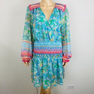 Current Air Fairy Tale Bohemian Floral Patchwork Summer Fun Women's L Dress